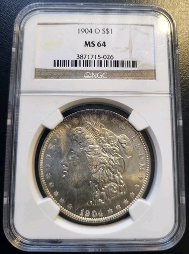 1904 O Morgan $1 Silver Dollar. NGC MS 64