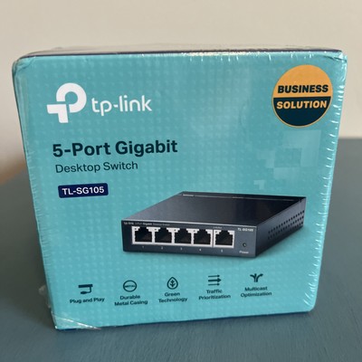 NEW TP-Link TL-SG105 5-Port Gigabit Ethernet 1000Mbps Desktop Switch NIB SEALED