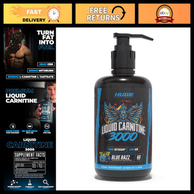 Liquid L-Carnitine 3000 - Superior Potency, 500mg MitoBurn, 25mg GBB, 32 Oz