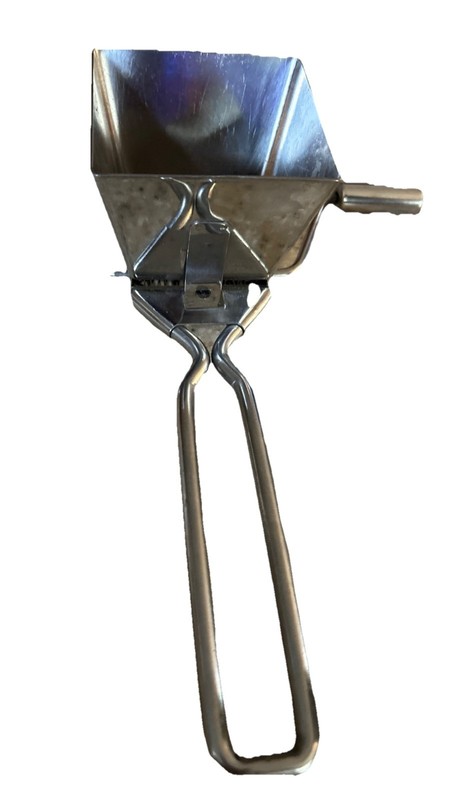 Vntg Handheld Rotary’ Herbs Cheese Grater Stainless Steel Long Loop Handle