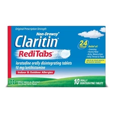 12 Boxes Of Claritin 24hr  Reditabs--Non-Drowsy--10 Count Per Box--120 Total