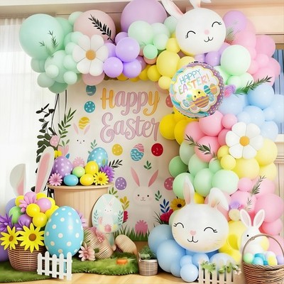 Easter Balloon Arch Garland Kit - Pastel Colorful Latex Balloons Different Si...