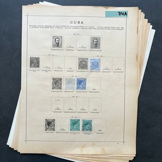 Karibische Insel Briefmarken Vordruck Sammlung 19./20. Jhd. 13 Seiten 74A