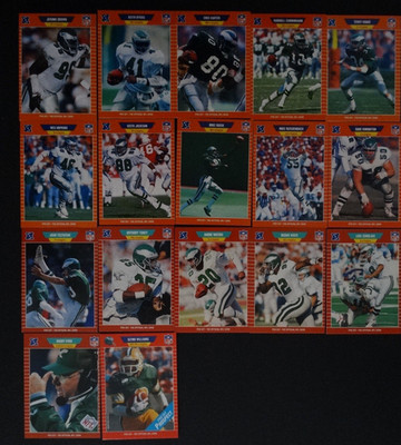 1989 Pro Set Series 1 & 2 Philadelphia Eagles Team Set Of 17 Football Card No 53