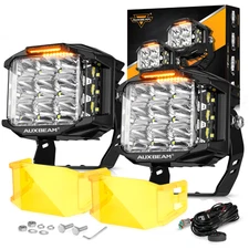 AUXBEAM 5"inch Side Shooter LED Work Light Bar Cube Pods DRL Fog Driving Lamps