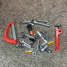 Unbranded Plastic Tools Play Pretend Hardware Repair Toy LOT Of 27