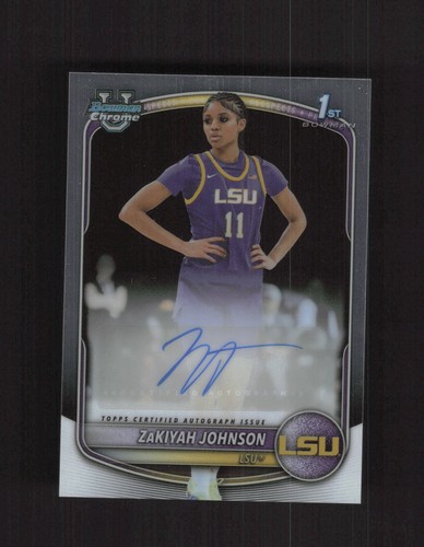Zakiyah Johnson – 2025-26 Bowman Basketball · Chrome Prospect Autograph #CPA-ZJ ZaKiyah Johnson