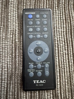 TEAC RC1223 Audio System Remote Control Genuine OEM Tested