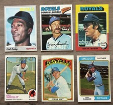 12 Card Lot All Kansas City Royals Baseball Cards EX or Better - Pat Kelly