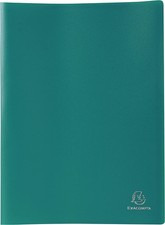 Image of Exacompta A4 Soft Cover 100 Pockets Display Book Anti-Glare Presentation Green