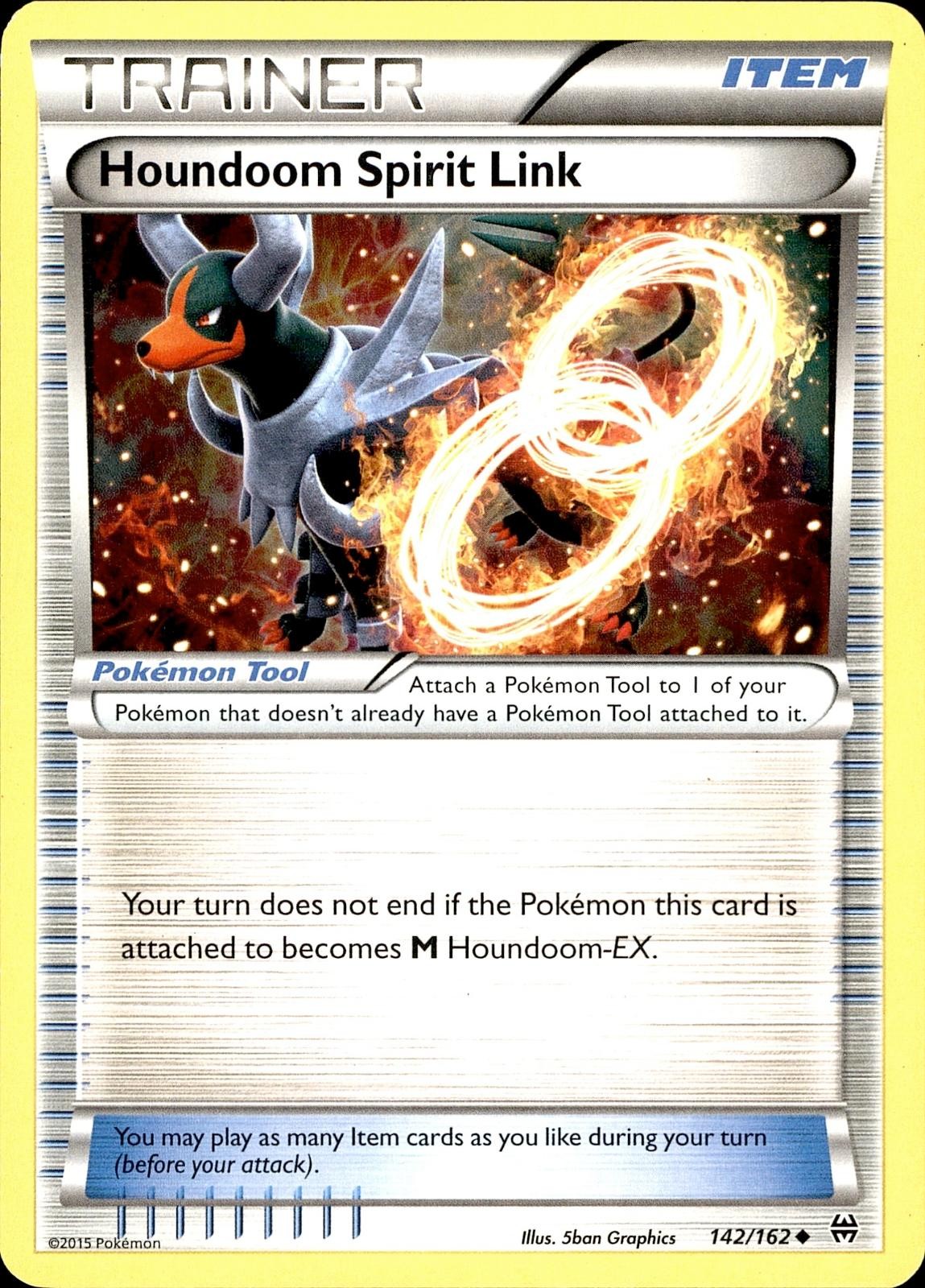 POKEMON HOUNDOOM SPIRIT LINK 142/162 BREAKTHROUGH UNCOMMON MP