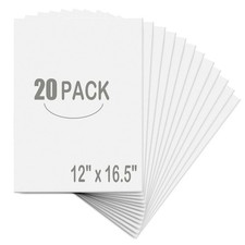 20 Pack White Foam Board 12" x 16.5", 3/16" Thickness x 16.5"-20PCS