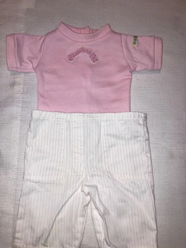 Vintage Cabbage Patch Kids/Doll Clothes - Pink Top & White Pants (323)