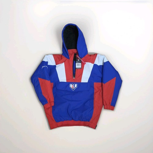 Baseball Lifestyle 101 Colorblock Pullover Youth Jacket Red White Blue YXL NWT
