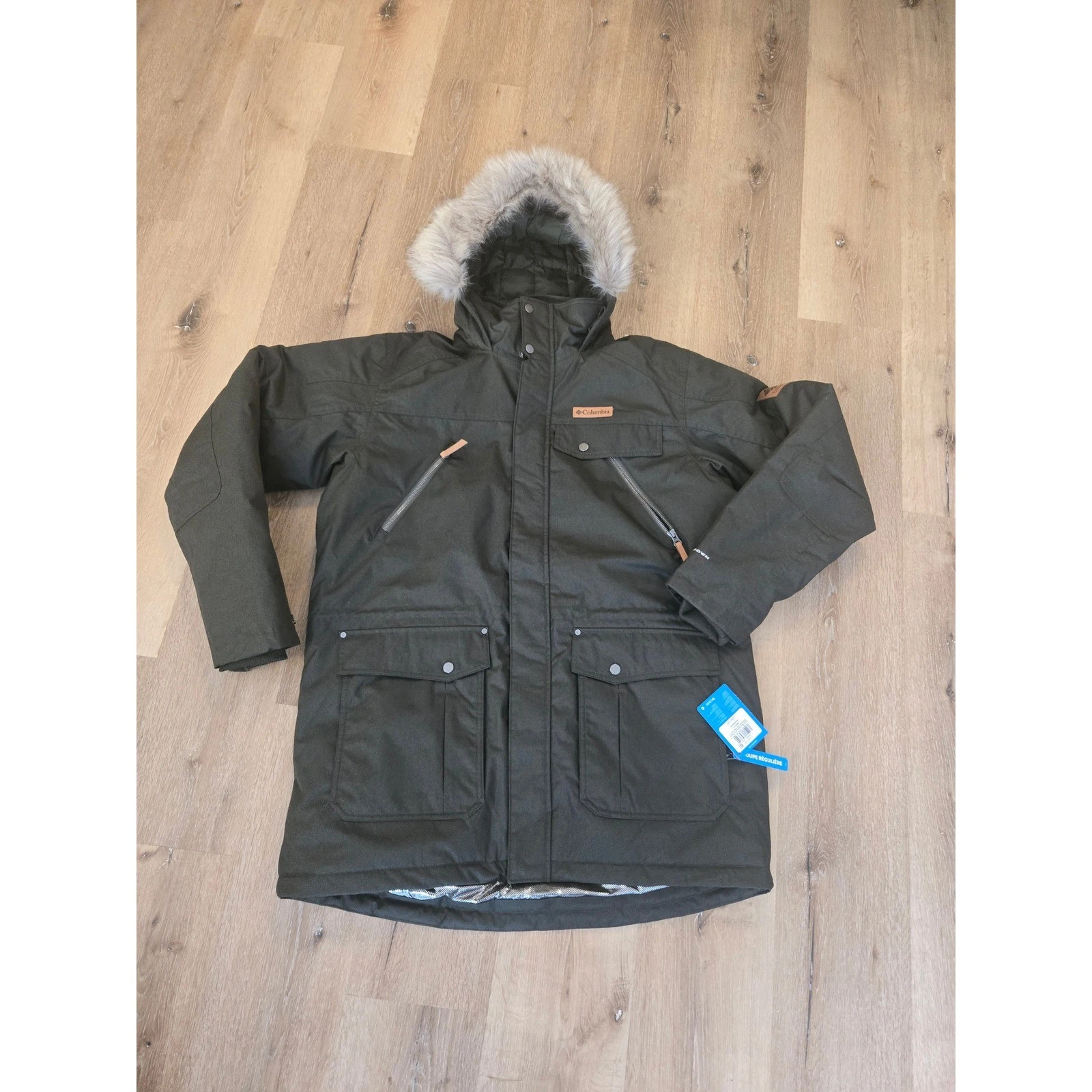 Columbia Men's Large Tall Winter Jacket GreenScape Omni-Heat Omni-Tech NWT