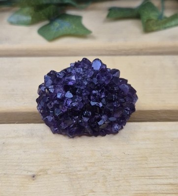 Deep Purple Amethyst Flower Cluster Sparkling Crystal Natural Geode No Damage