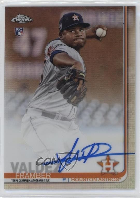 2019 Topps Chrome Rookie Auto Refractor /499 Framber Valdez #RA-FV Auto RC 1n5s