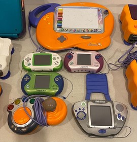 SEGA PICO VSMILE LEAPSTER LOT CONSOLES CONTROLLERS EDUCATIONAL TOYS UNTESTED