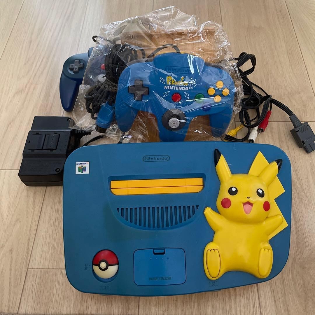 Console Nintendo 64 Pikachu Blue Controller Region Free Testée s1881M