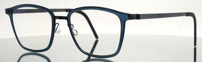 LINDBERG Strip 9764 Col U16 Blue Steel Mens Square Eyeglasses 51-20-145 B:42