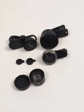 Used Clip On Smartphone Lens Lot Wide Angle & Macro Telephoto Iphone