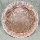 VTG 1930s Hocking Glass Miss America 12" Cake Plate Footed Pink Diamond Crystal