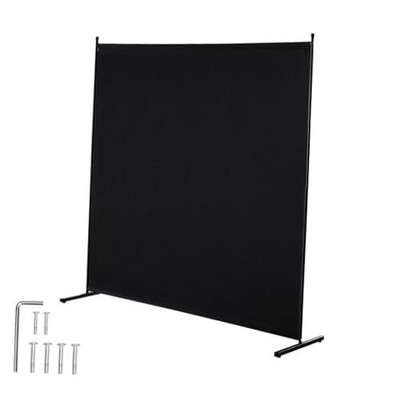 Room Divider, Single Panel Room Divider, 6FT Privacy Screen Indoor, Black