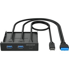 GRAUGEAR USB HUB Multi Frontblende USB 3.2 Ge...