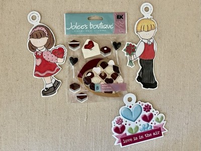 4 PC LOVE THEMED~jolee s CHOCOLATE HEART Embellishments + 1 ITEM IS FREE All New