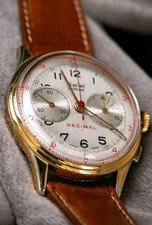 Cronografo decimale Gallet di Racine - EP4 - servizio fresco - raro quadrante 100