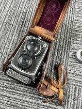 WAGOFLEX Twin Lens Reflex TLR Film Camera with Leather Case Good Condition JP