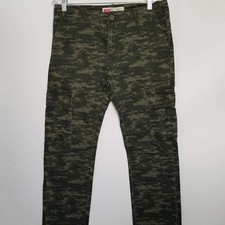Levi's 511 Slim Boy's Green Camo Camouflage Cargo Pants Size 20R