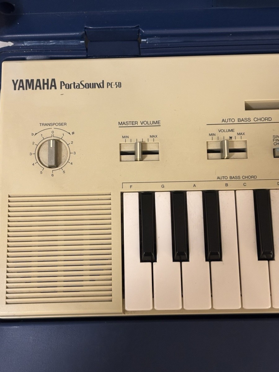 Vintage Yamaha Portasound PC-50 Synthesizer w/Case+Power Supply+