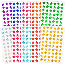 3000 PCS Holographic Star Stickers, 0.6" Sparkly, Kids Rewards, Foil for Behavio