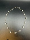 Cultured Pearl Set In 14k Gold Necklace 17" Long — photo 1