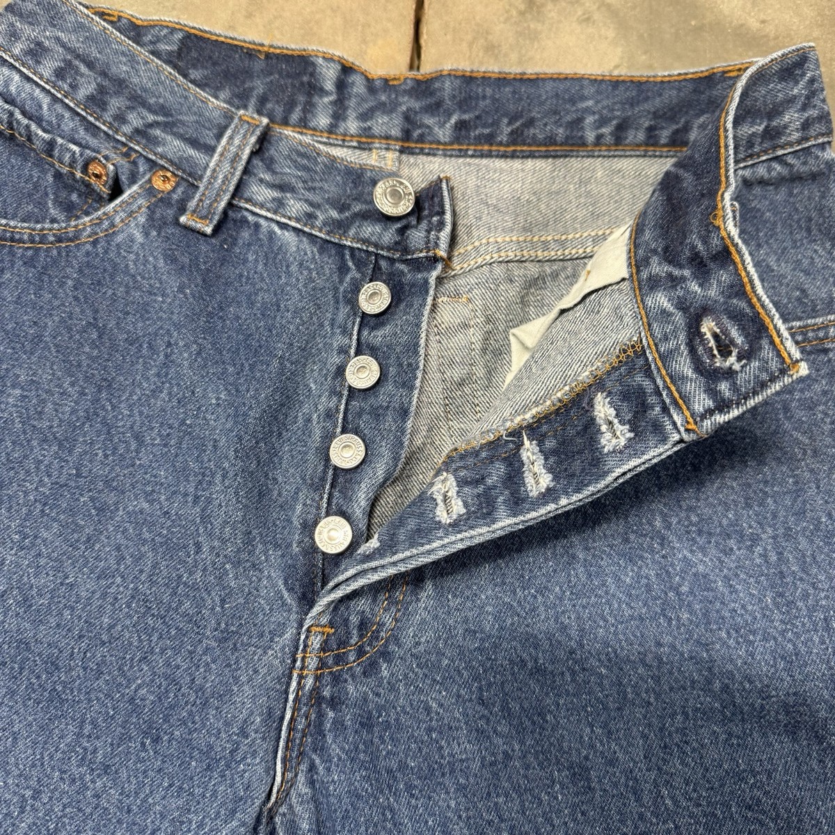 Vintage Levi's 501 Dark Wash Blue Womens 26x31 Jeans 80s USA 17501