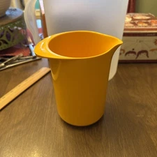 VTG Rosti Yellow Melamine Pitcher Utensil Holder MCM 6.5" Denmark 1L 