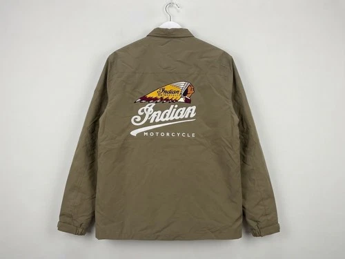 Indian Motorcycle Riders Group Jacket Outdoor Waterproof Size XL Beige Vintage video thumbnail