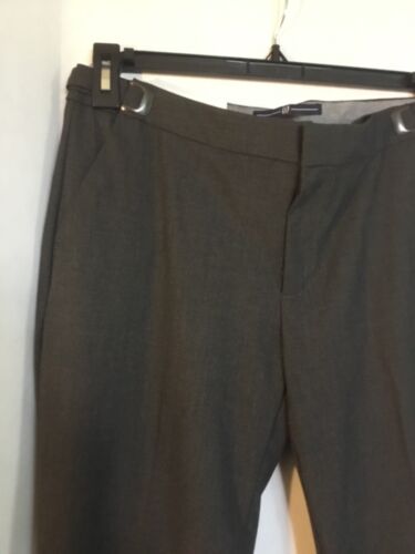 NWT GAP Trouser Pants 6 Gray Stretch Straight Flare Low Rise Adjustable Waist - Picture 2 of 2
