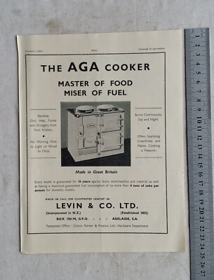 The AGA Cooker Advertisement from a 1948 Farming Magazine Oven Stove
