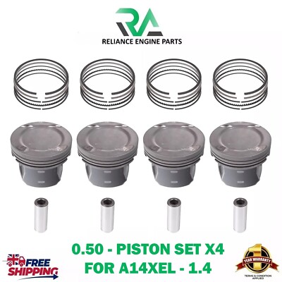 Chevrolet Aveo T300 Sonic Opel 1.4 Petrol A14XER A14XEL Piston X4 Set 0625067