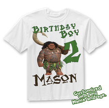 Moana Maui Custom T-shirt, Maui and Moana birthday shirt, Family birthday shirts