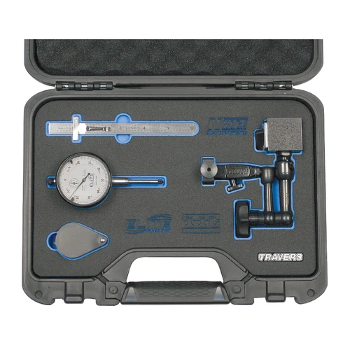 ELITE PRECISION, NOGA & TRAVERS TRA-07 1"" Dial Indicator, Magnetic Base, 6"" Fl