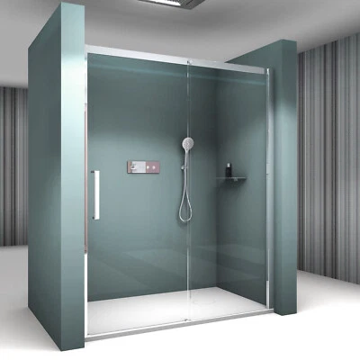 BERNSTEIN Nischendusche Schiebetür Nischentür Duschtür Nischenabtrennung 8mm Nano Glas 906