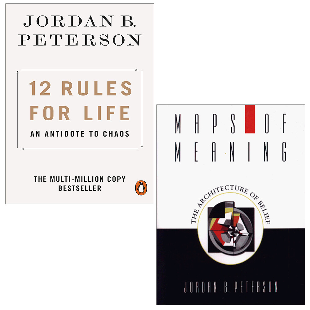 Jordan B. Peterson Collection 2 Books Set 12 Rules for Life, Maps of Meaning New
