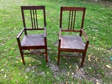 COPPIA DI POLTRONE LIBERTI DEGLI ANNI 20/30 SEDUTA LAVORATA