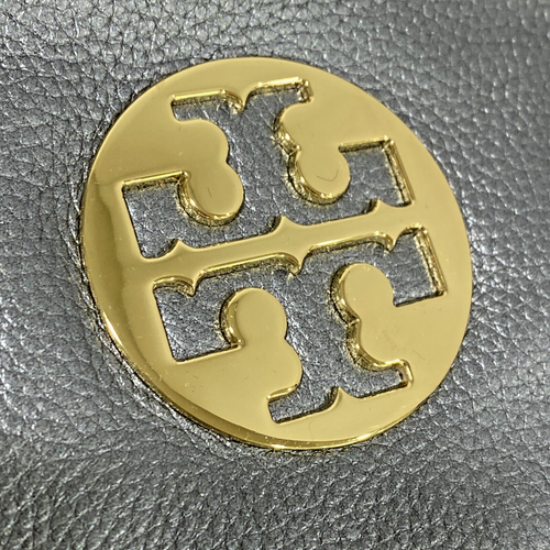Tory Burch Gris Plateado Cuero Metálico Muñequera Cartera Bolsa Cadena Desmontable - Imagen 8 de 8