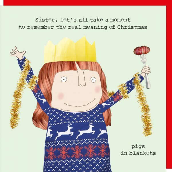Rosie Made A Thing Sister Pigs In Blankets Christmas Card Humour Greeting Cards