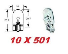 X10- CAR AUTOMOTIVE CAP LESS PUSH IN BULBS NUMBER PLATE SIDE LIGHT -501- 12V -5W