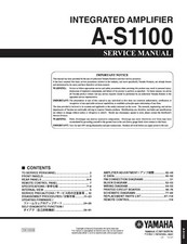 Servizio Manuale di Istruzioni per Yamaha A-S1100